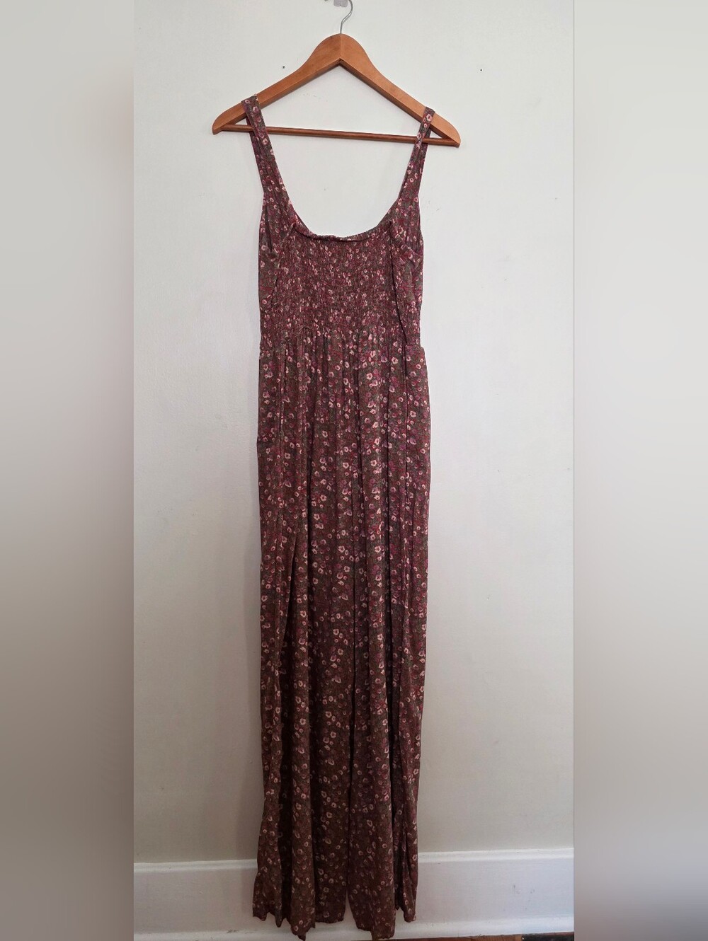Aeropostale Cottagecore Ditsy Floral Wide Leg Jumpsuit Boho Whimsigoth M - Picture 3 of 9